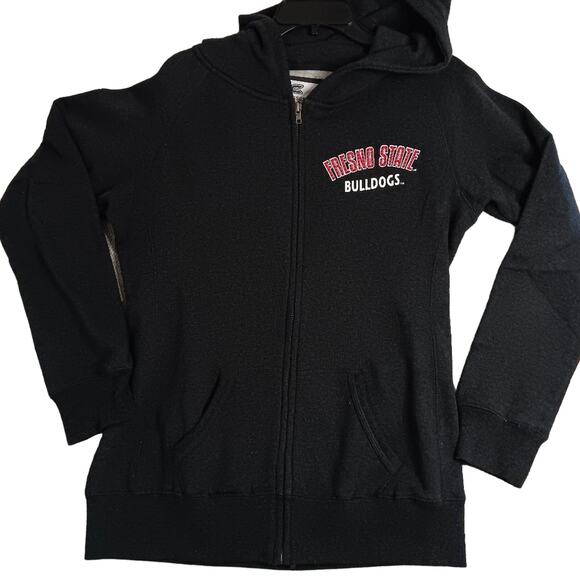 Colosseum Athletics Hoodie Women's Large Dark Charcoal Fresno State Full Zip - Picture 1 of 14